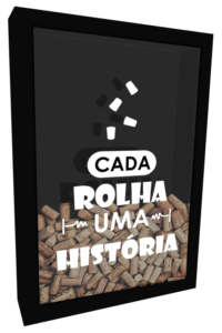 Quadro porta rolha cada rolha uma nova historia