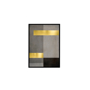 Quadro Decorativo “abstrato”  para Sala, Quarto, Escritório, 70x100x3cm C Vidro 3mm, e moldura na cor Preta