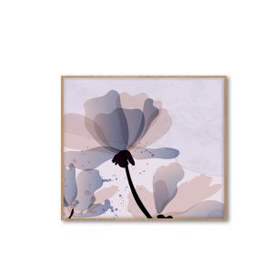 Par de quadros “Folhas rosas minimalistas”, sala, quarto, vidro 3mm e Moldura em Madeira na cor Mel