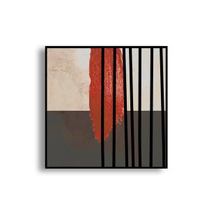 Quadro Decorativo ” Abstrata”  para sala, quarto, escritório,  Com Vidro 3mm, e moldura na cor preta